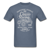 Vintage Classic International Racing Graphic Tee; indy, gran prix - denim
