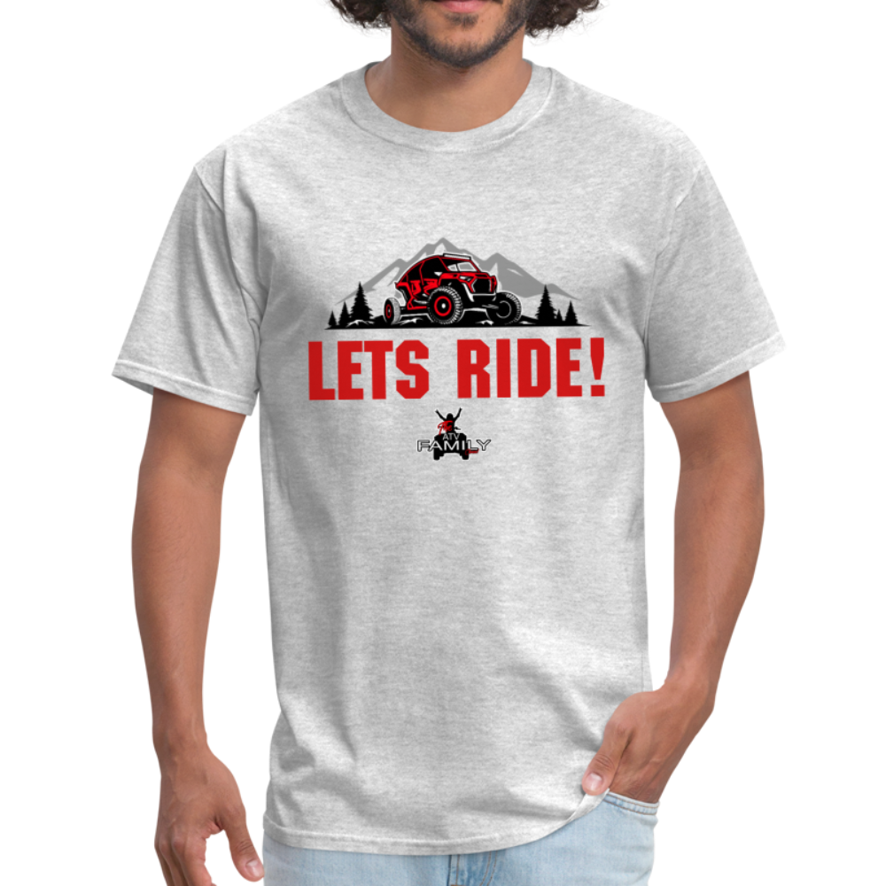 The ATV Family Channel Lets Ride UTV Shirt; RZR, SXS - heather gray