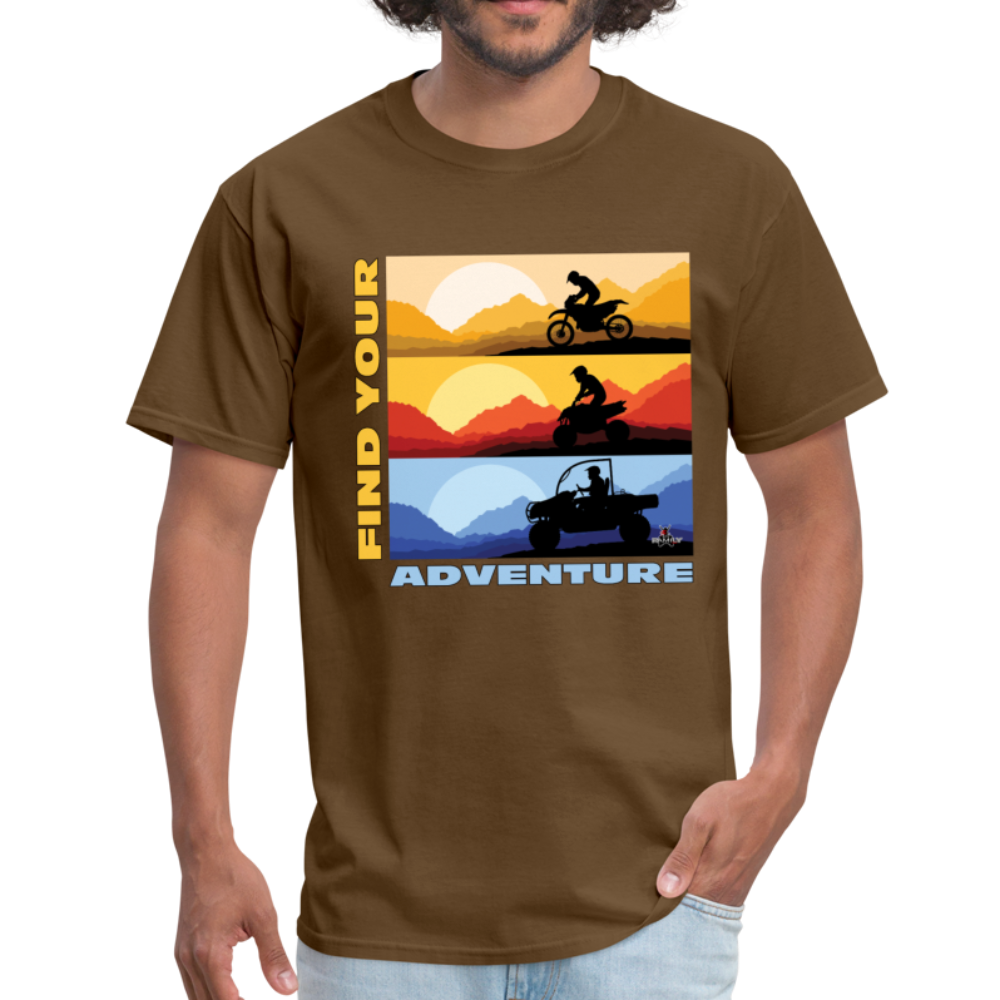 MX, ATV, UTV, Find Your Adventure Graphic Tee; Offroad - brown