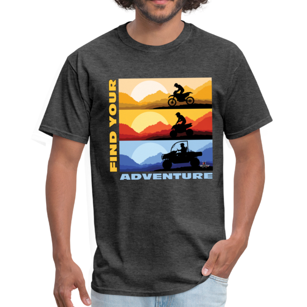 MX, ATV, UTV, Find Your Adventure Graphic Tee; Offroad - heather black