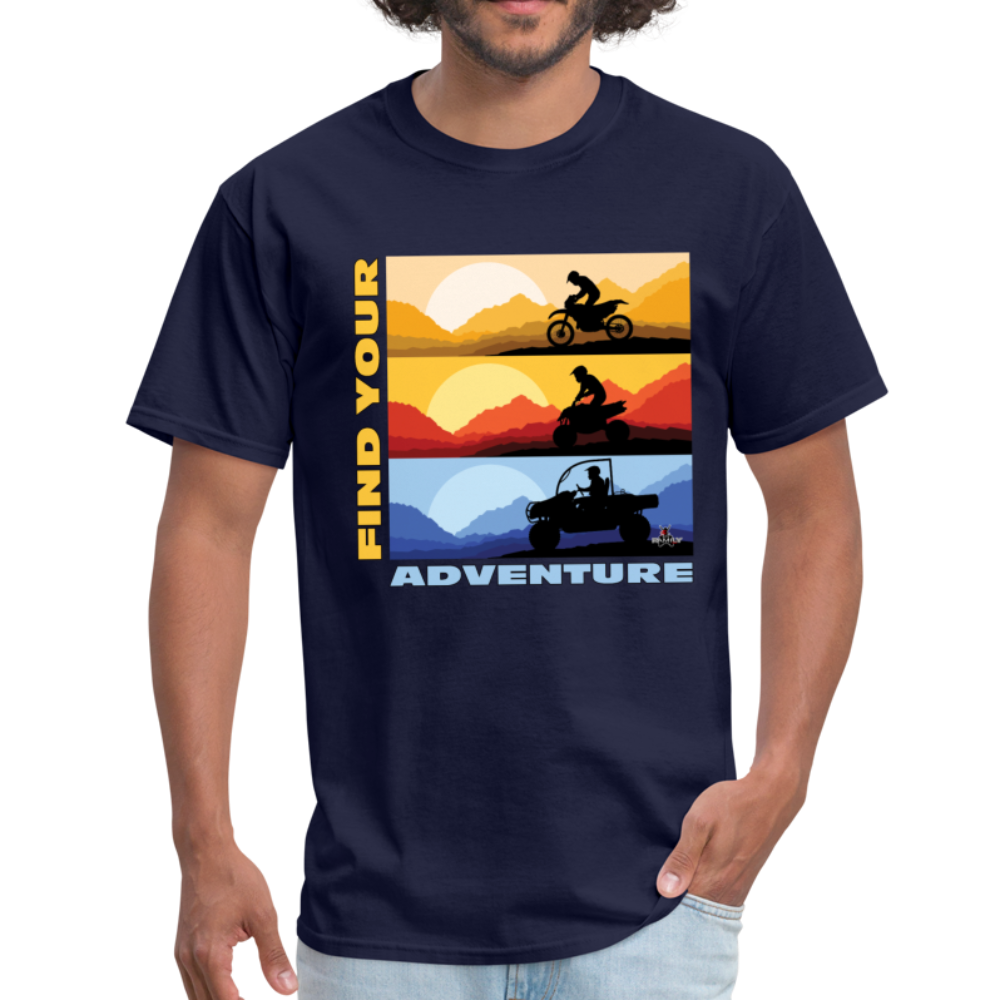 MX, ATV, UTV, Find Your Adventure Graphic Tee; Offroad - navy