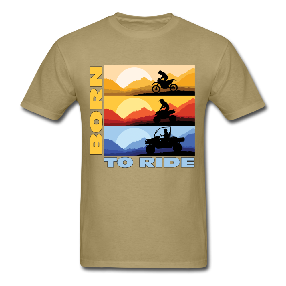 MX, ATV, UTV, Born To Ride Graphic Tee; Offroad - khaki