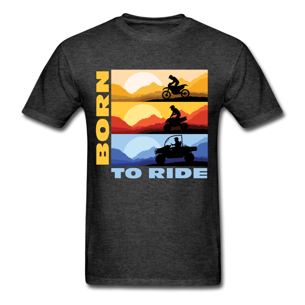 MX, ATV, UTV, Born To Ride Graphic Tee; Offroad - heather black