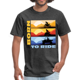 MX, ATV, UTV, Born To Ride Graphic Tee; Offroad - heather black
