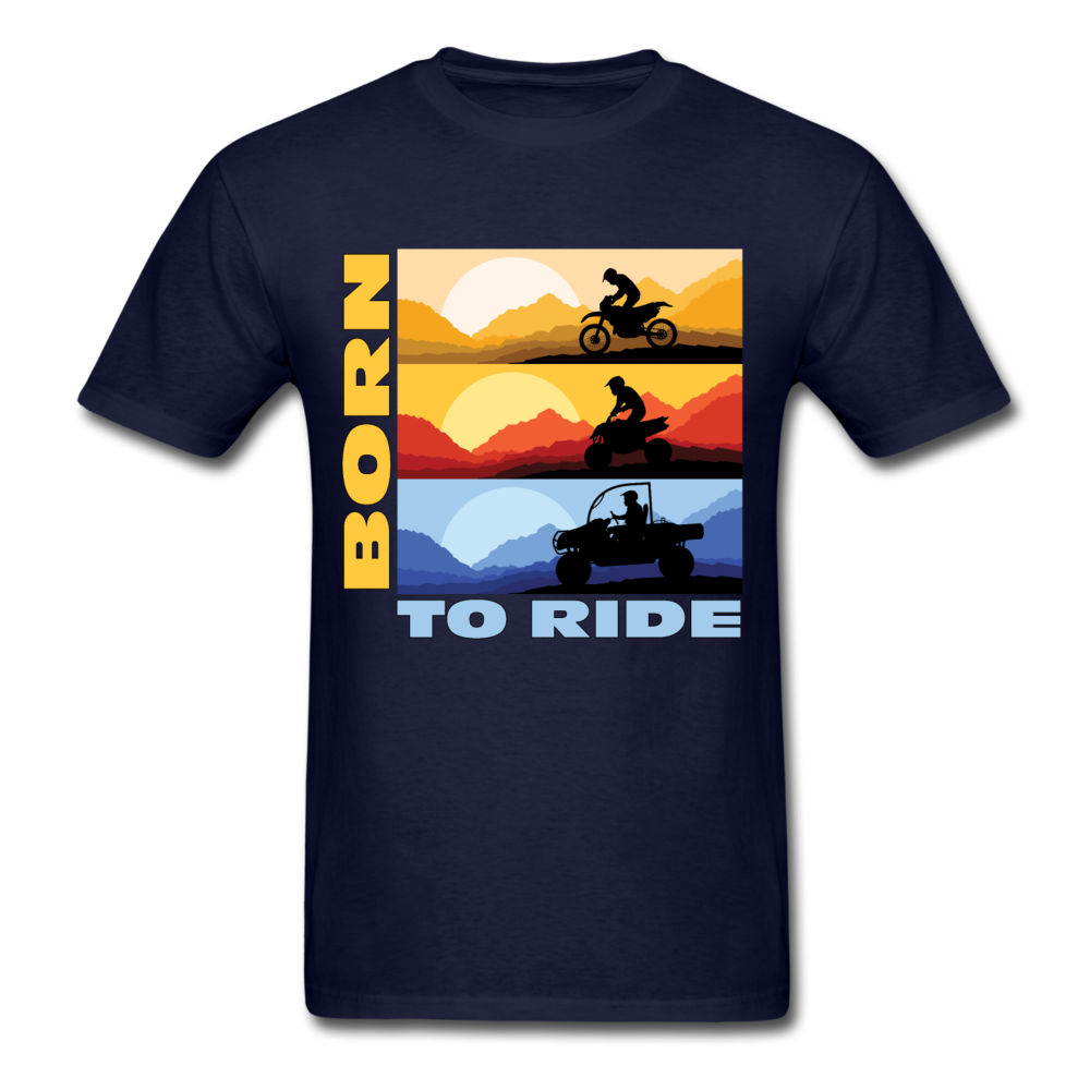 MX, ATV, UTV, Born To Ride Graphic Tee; Offroad - navy