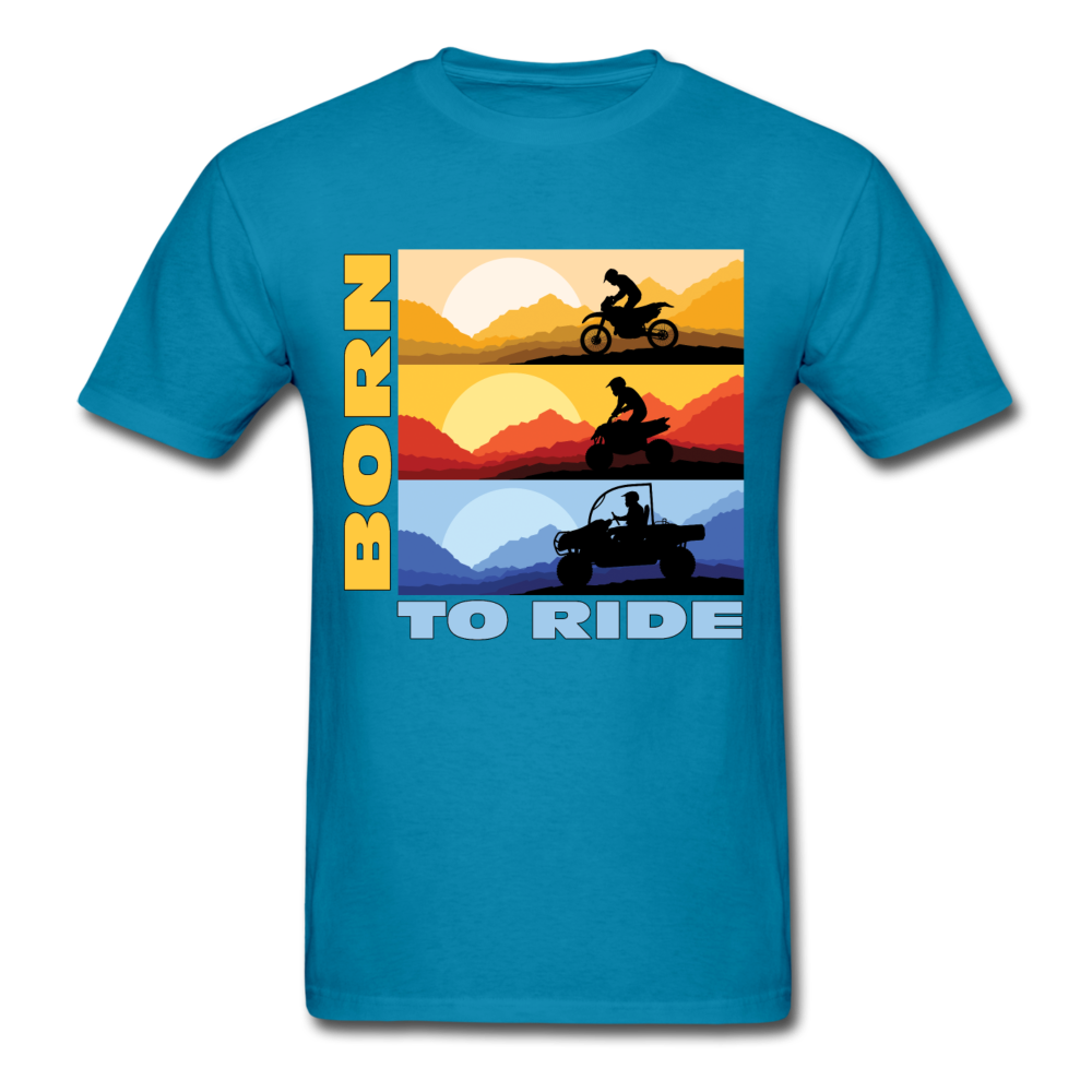 MX, ATV, UTV, Born To Ride Graphic Tee; Offroad - turquoise