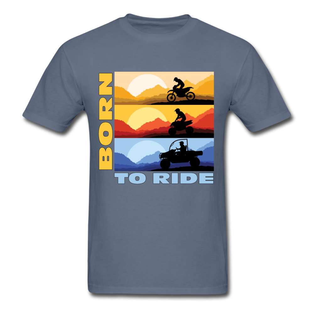 MX, ATV, UTV, Born To Ride Graphic Tee; Offroad - denim