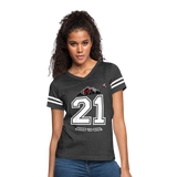 Women’s Born To Ride Graphic Varsity Tee; UTV, ATV, MX - vintage smoke/white