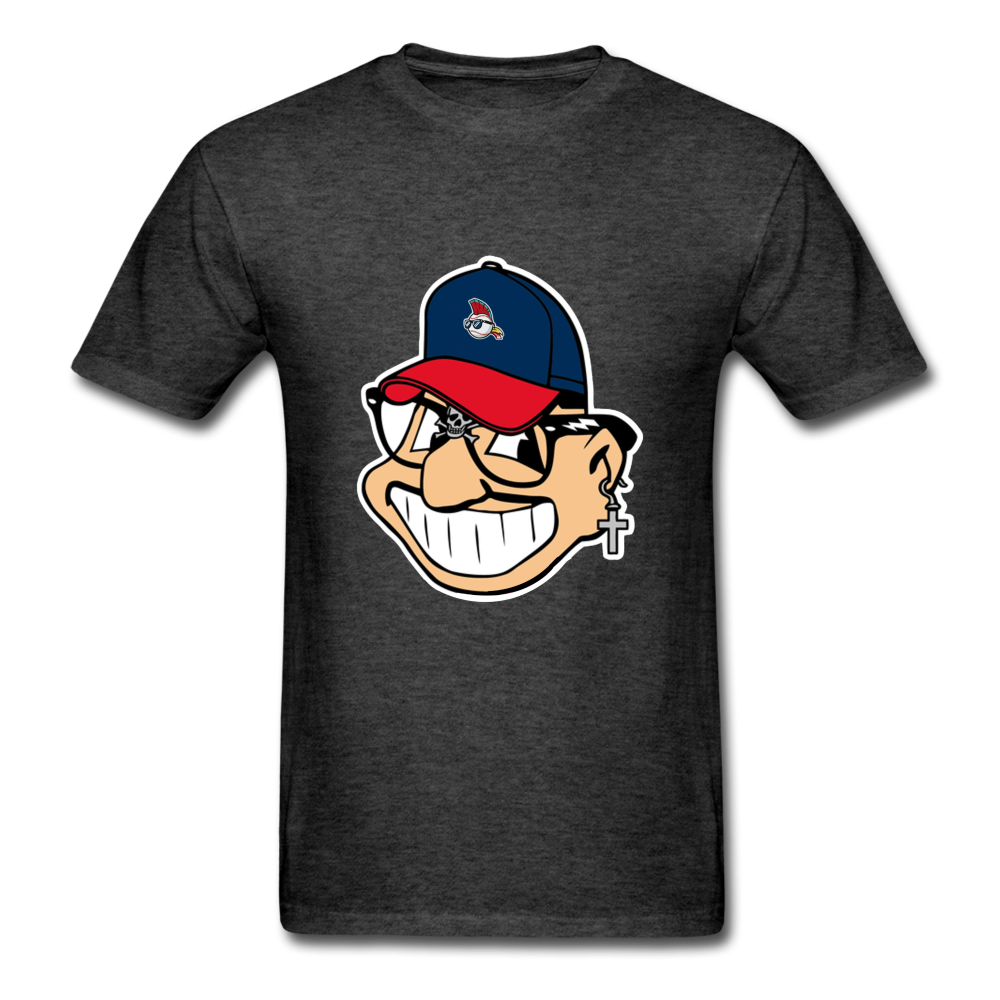 Classic Major League Graphic Tee: Wild Thing, Jobu, Indians, Cleveland - heather black