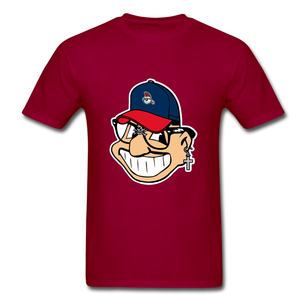 Classic Major League Graphic Tee: Wild Thing, Jobu, Indians, Cleveland - dark red