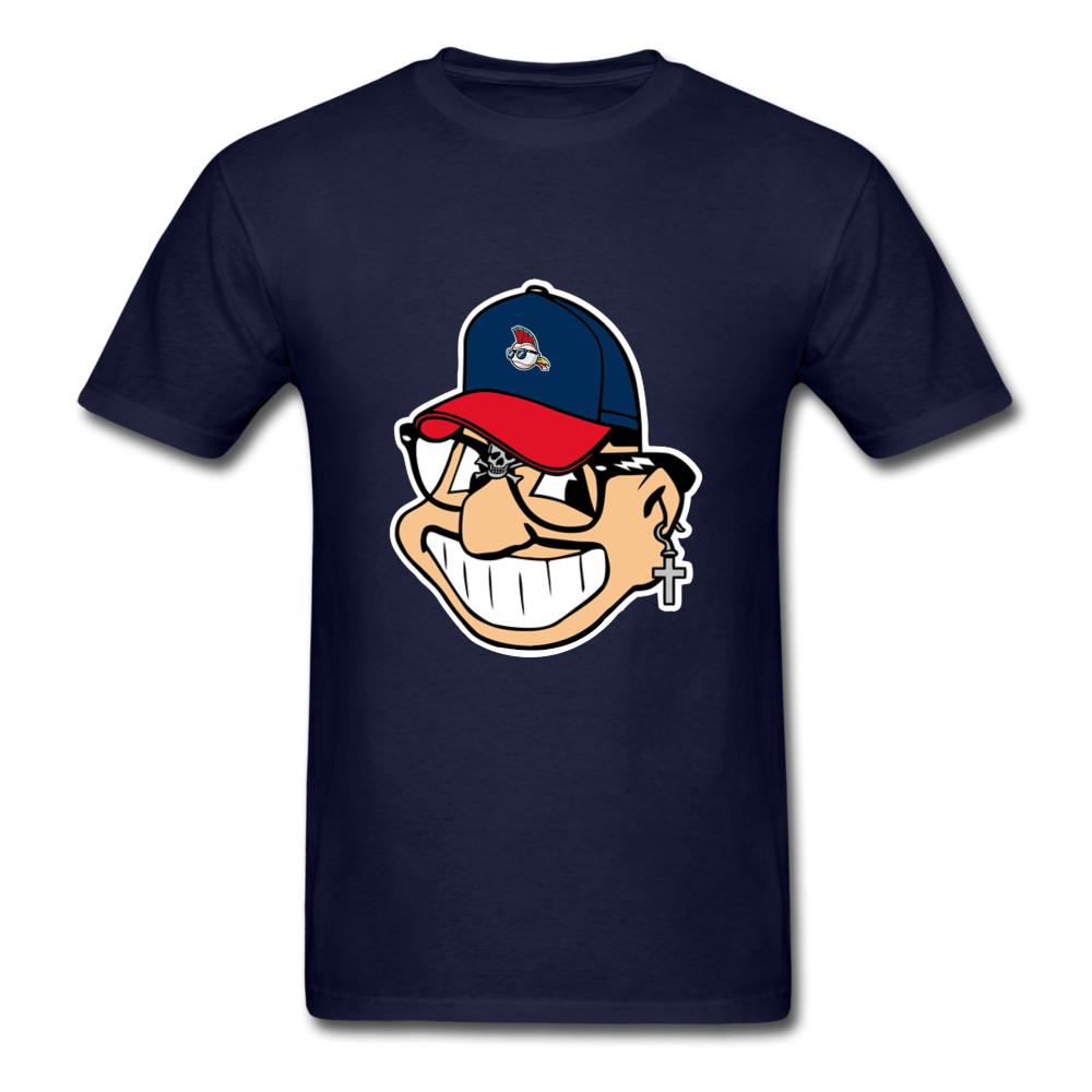 Classic Major League Graphic Tee: Wild Thing, Jobu, Indians, Cleveland - navy