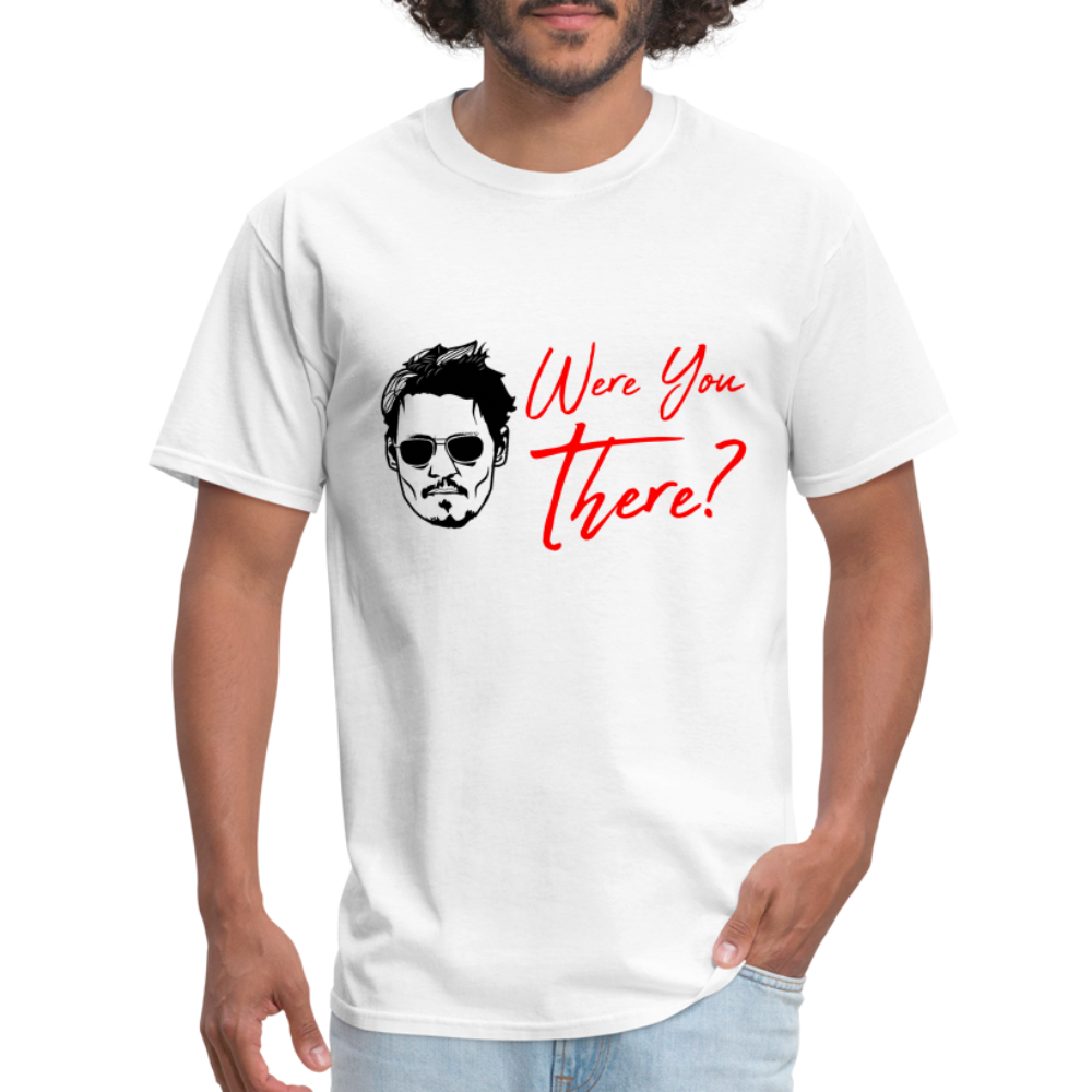 Johnny Depp Where You There? Graphic Tee - white