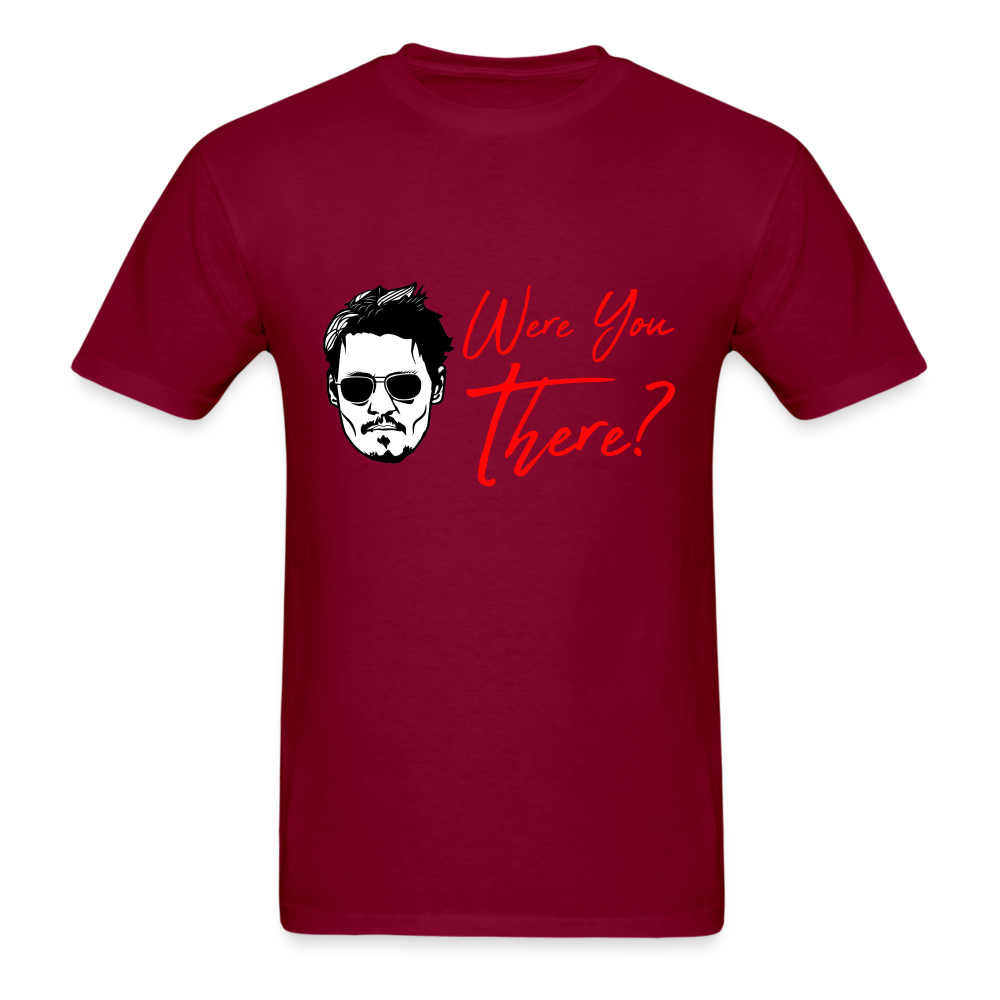 Johnny Depp Where You There? Graphic Tee - burgundy