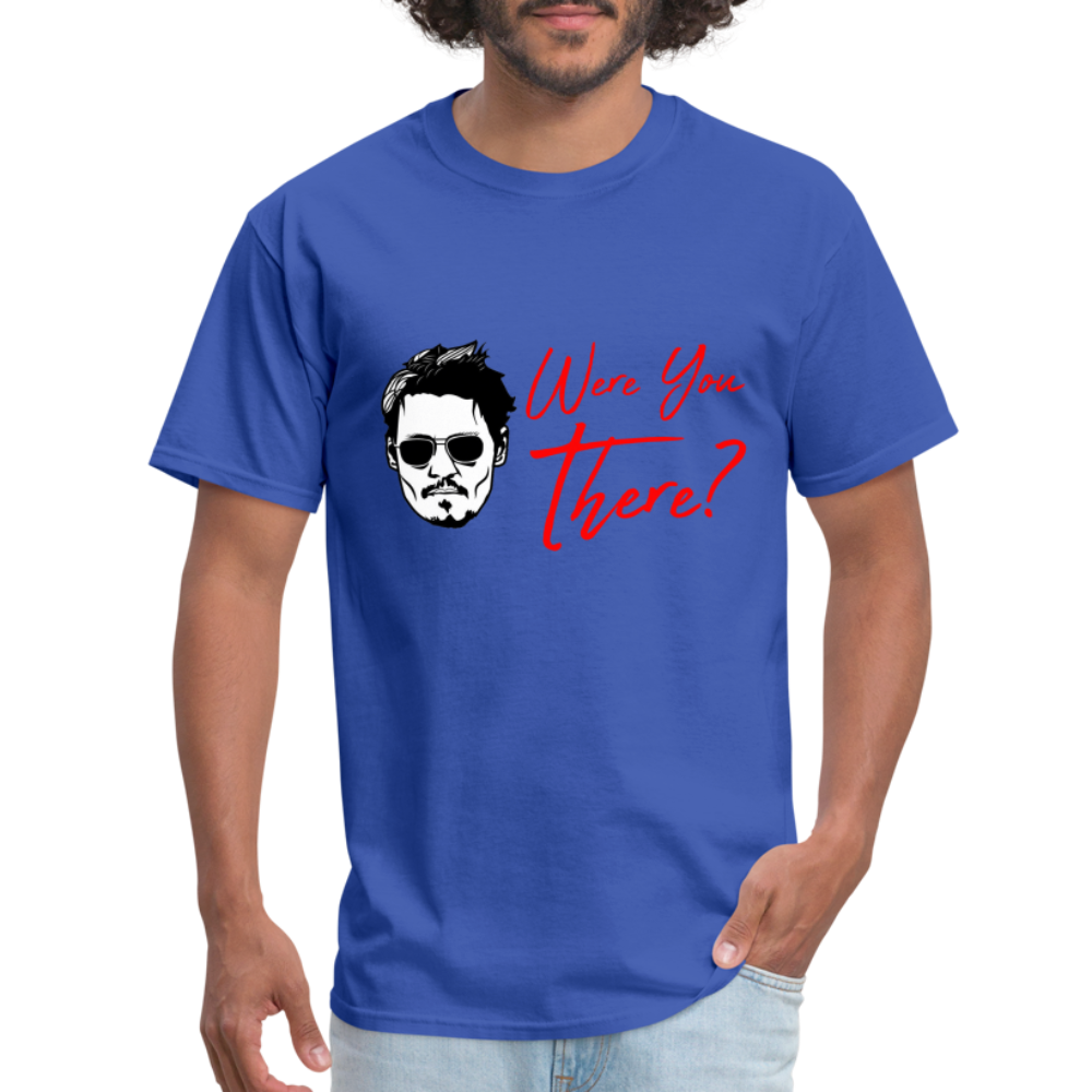 Johnny Depp Where You There? Graphic Tee - royal blue