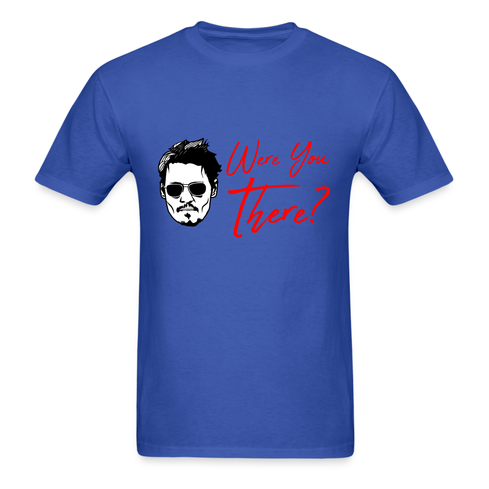 Johnny Depp Where You There? Graphic Tee - royal blue