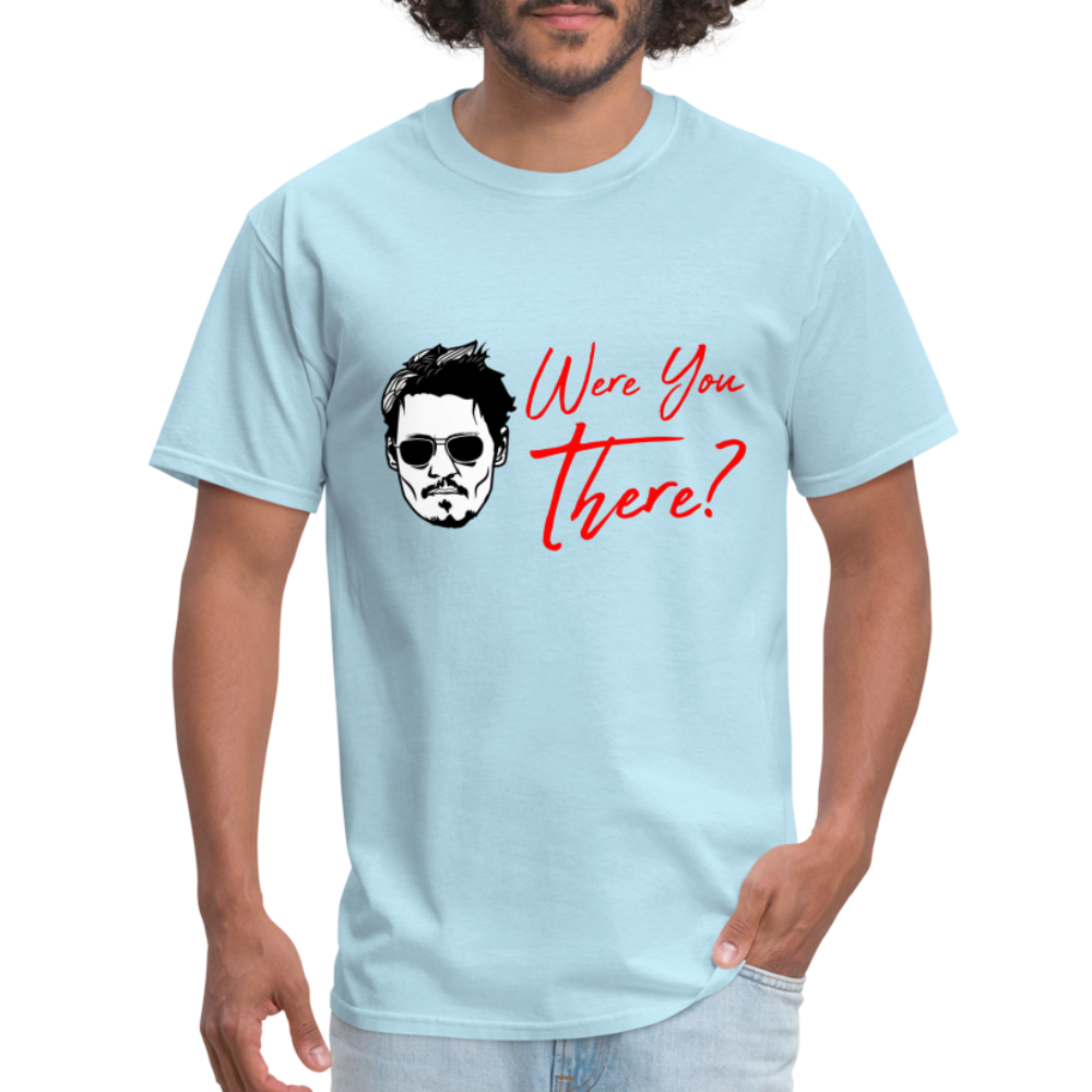 Johnny Depp Where You There? Graphic Tee - powder blue