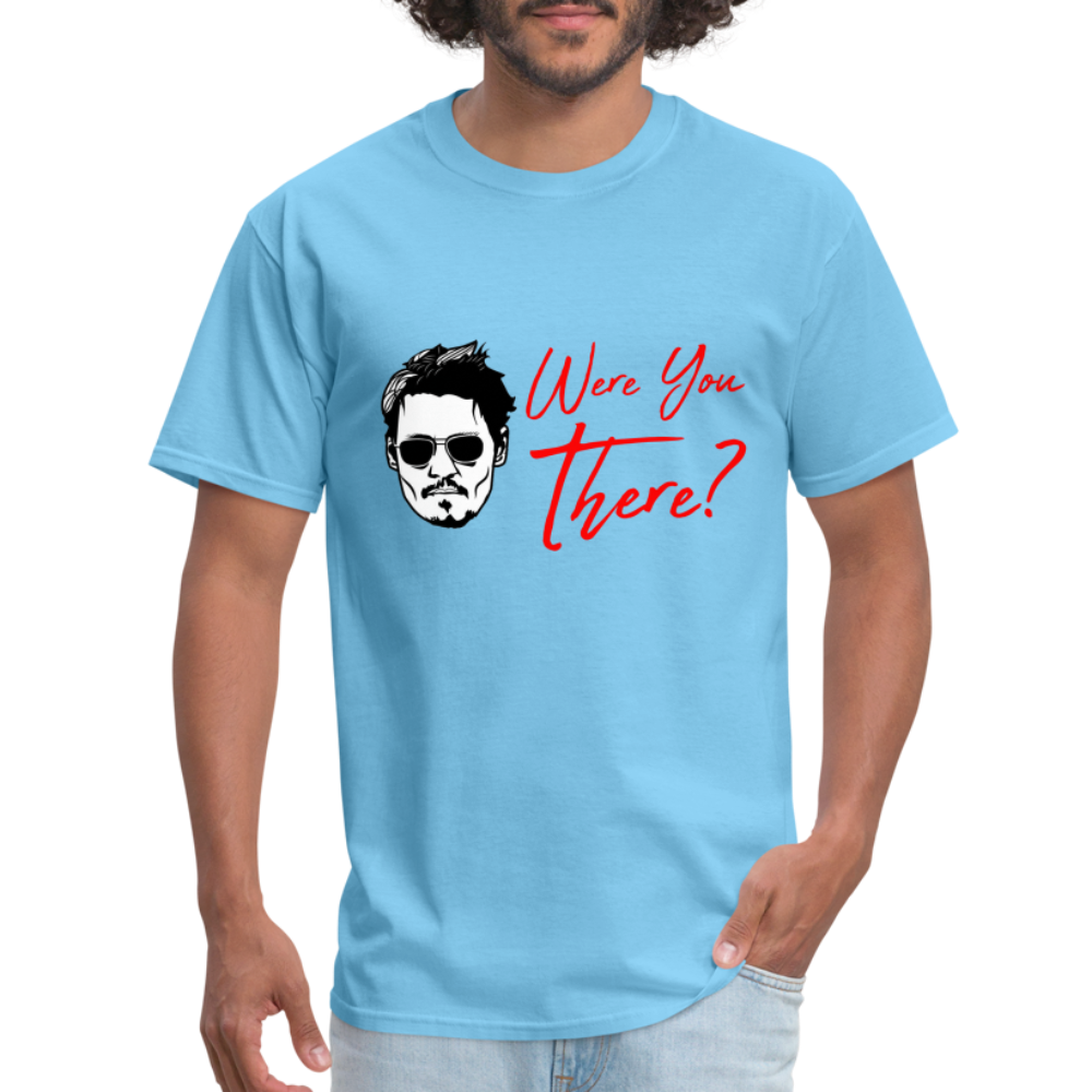 Johnny Depp Where You There? Graphic Tee - aquatic blue