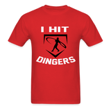 Swingman Baseball I Hit Dingers Graphic Tee - red