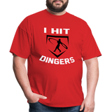 Swingman Baseball I Hit Dingers Graphic Tee - red