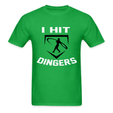 Swingman Baseball I Hit Dingers Graphic Tee - bright green