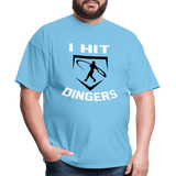 Swingman Baseball I Hit Dingers Graphic Tee - aquatic blue