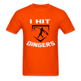Swingman Baseball I Hit Dingers Graphic Tee - orange