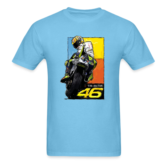 MotoGP Rossi 46 The Doctor Custom Graphic Tee - aquatic blue