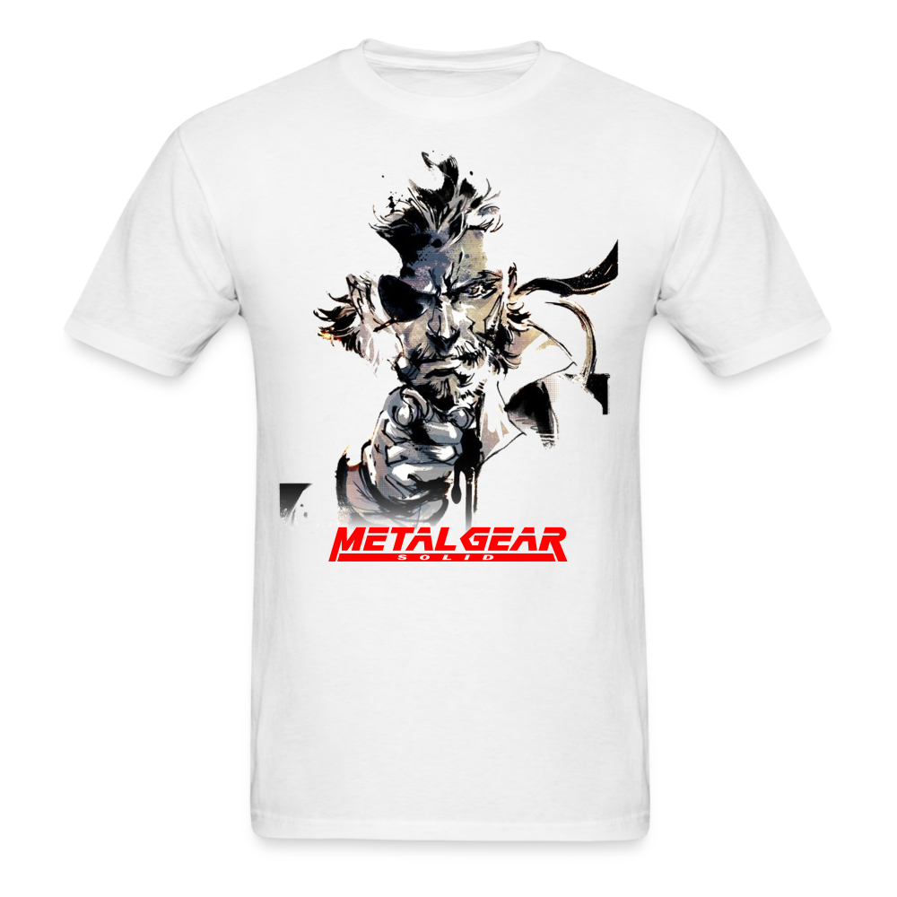 Metal Gear Solid T-Shirt; Solid Snake, Playstation, Gaming, MSG - white