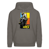 MotoGP Rossi 46 The Doctor Custom Hoodie - asphalt gray