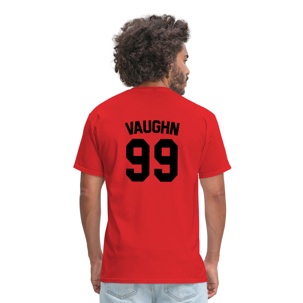 Major League Vaughn Jersey 99 Graphic Tee: Wild Thing, Indians, Cleveland - red