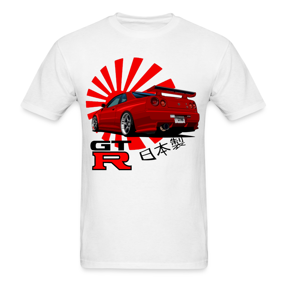 Custom JDM Tuner Nissan GTR R34 Skyline Graphic Tee - white