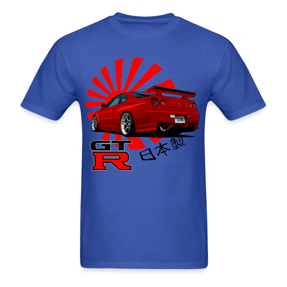 Custom JDM Tuner Nissan GTR R34 Skyline Graphic Tee - royal blue