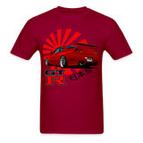 Custom JDM Tuner Nissan GTR R34 Skyline Graphic Tee - dark red