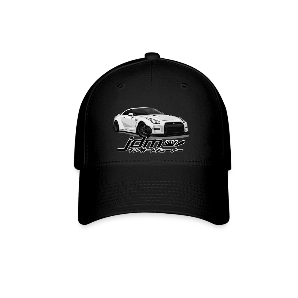 Custom Nissan GTR R35 JDM Tuner Flex Fit Baseball Cap - black