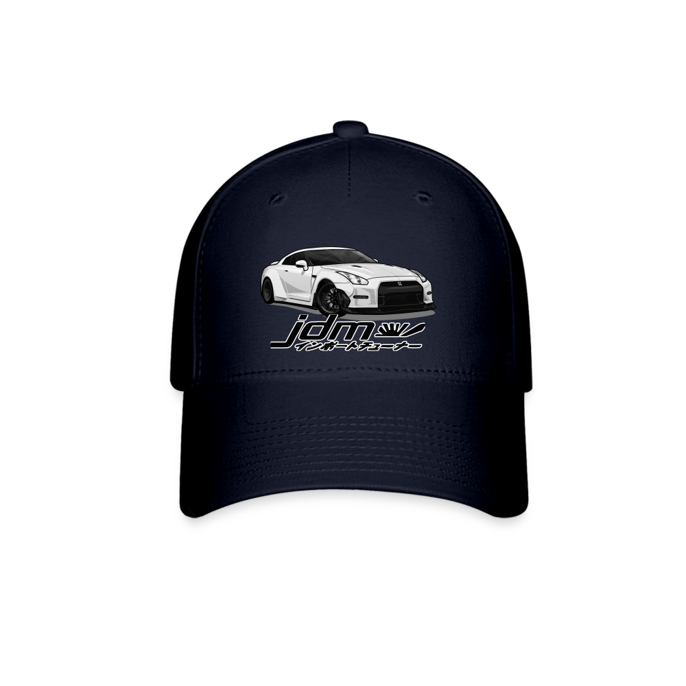 Custom Nissan GTR R35 JDM Tuner Flex Fit Baseball Cap - navy