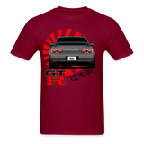 Custom JDM Tuner Nissan GTR R32 Skyline Graphic Tee - burgundy