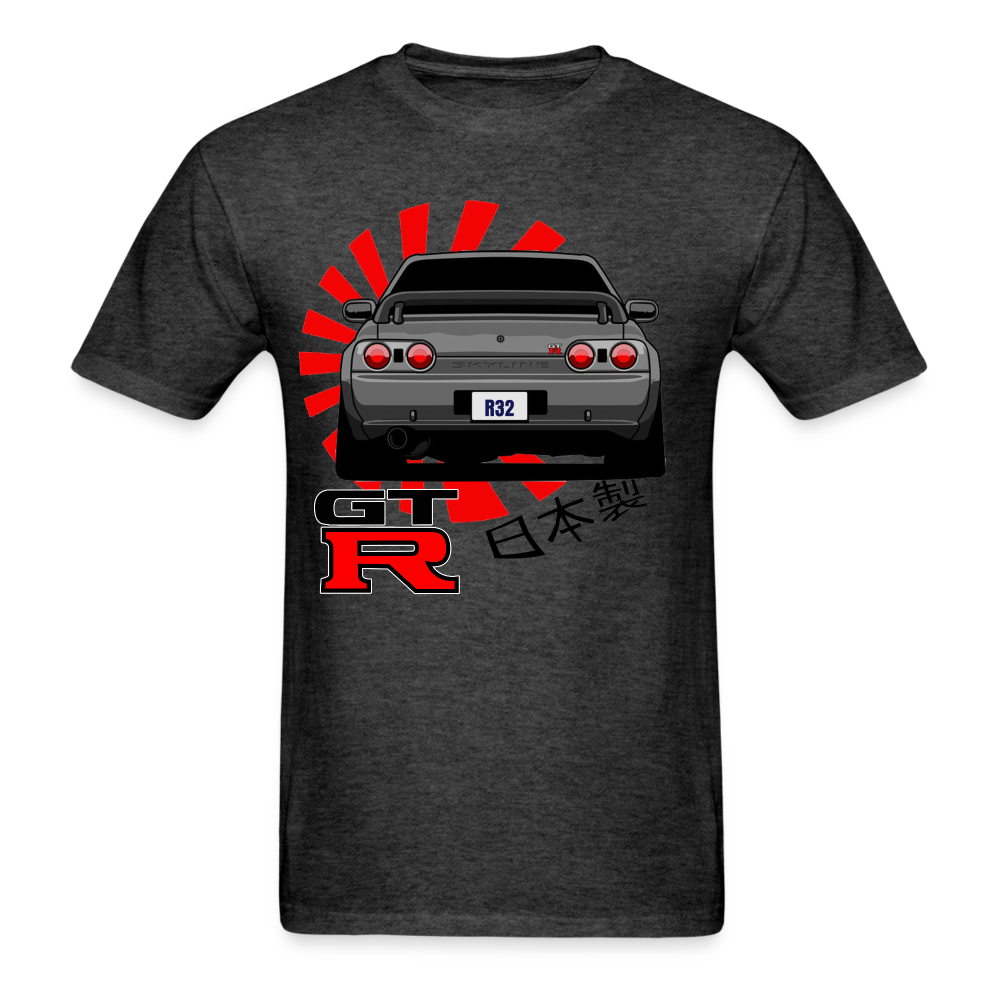 Custom JDM Tuner Nissan GTR R32 Skyline Graphic Tee - heather black