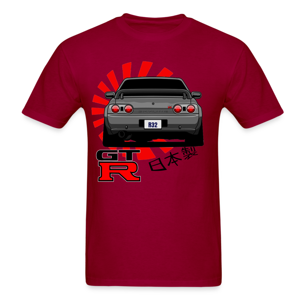 Custom JDM Tuner Nissan GTR R32 Skyline Graphic Tee - dark red