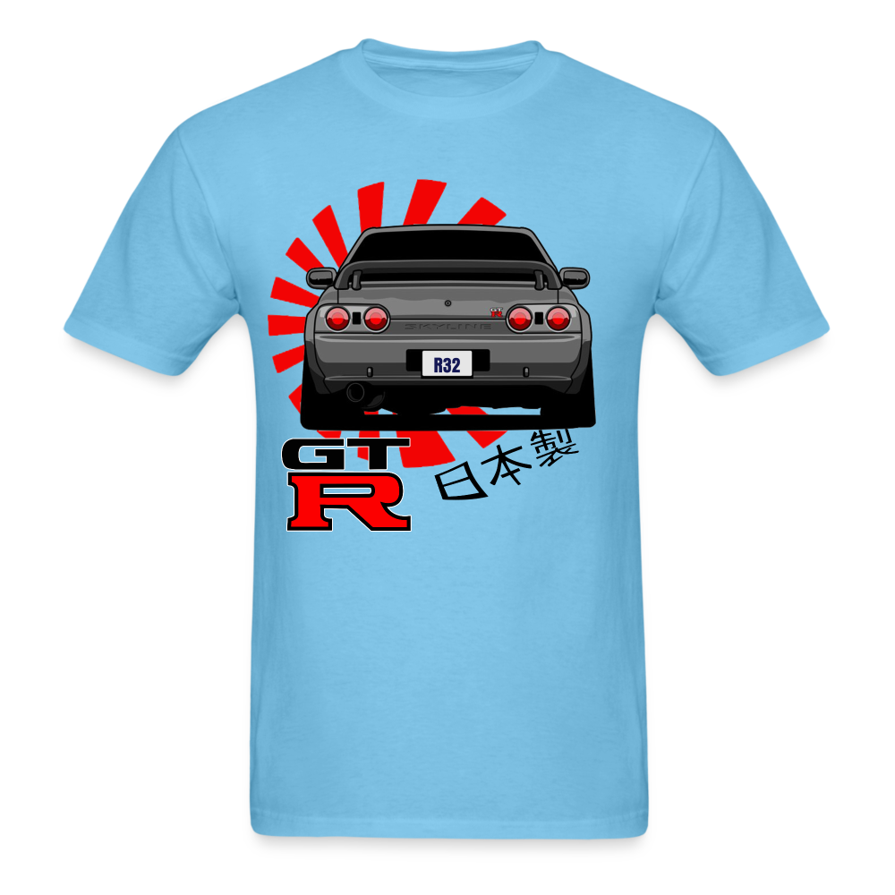 Custom JDM Tuner Nissan GTR R32 Skyline Graphic Tee - aquatic blue