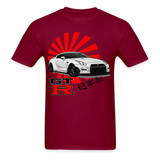 Custom JDM Tuner Nissan GTR R35 Graphic Tee - burgundy