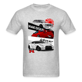 Custom JDM Tuner Nissan GTR R29, R34, R35 History Graphic Tee - heather gray