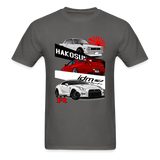 Custom JDM Tuner Nissan GTR R29, R34, R35 History Graphic Tee - charcoal