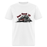 Just Send It SxS Custom Graphic Tee; RZR, Talon, KRX, Can-am, - white