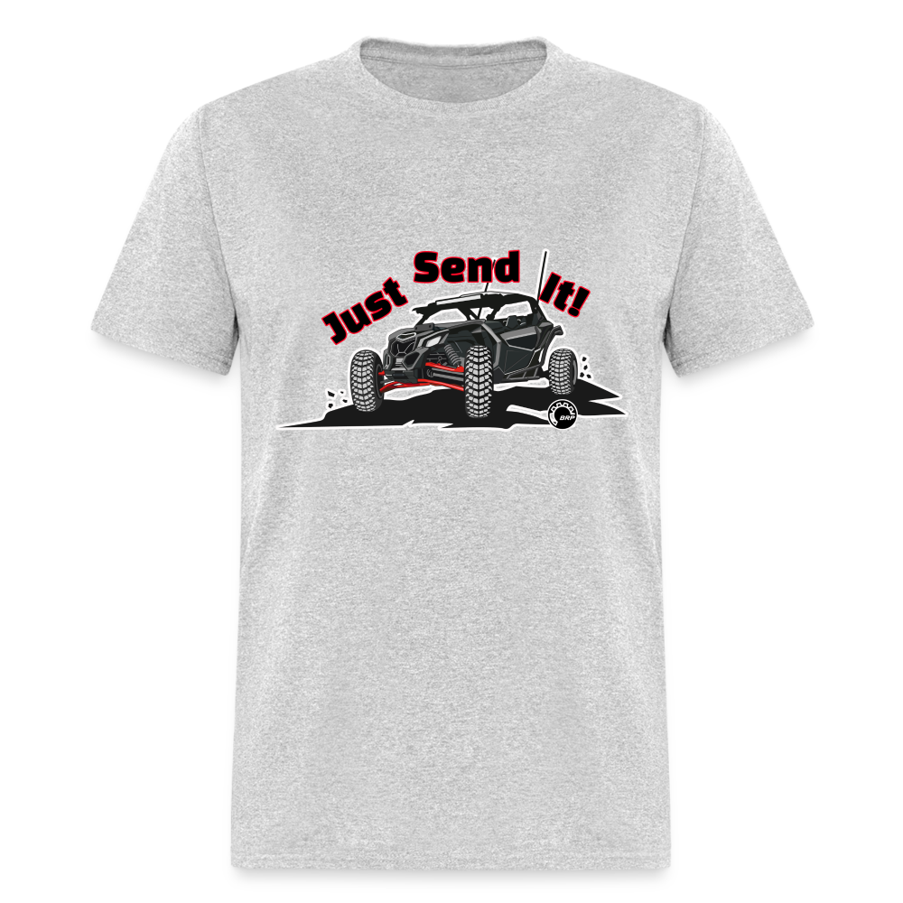 Just Send It SxS Custom Graphic Tee; RZR, Talon, KRX, Can-am, - heather gray