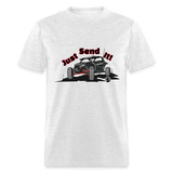 Just Send It SxS Custom Graphic Tee; RZR, Talon, KRX, Can-am, - light heather gray