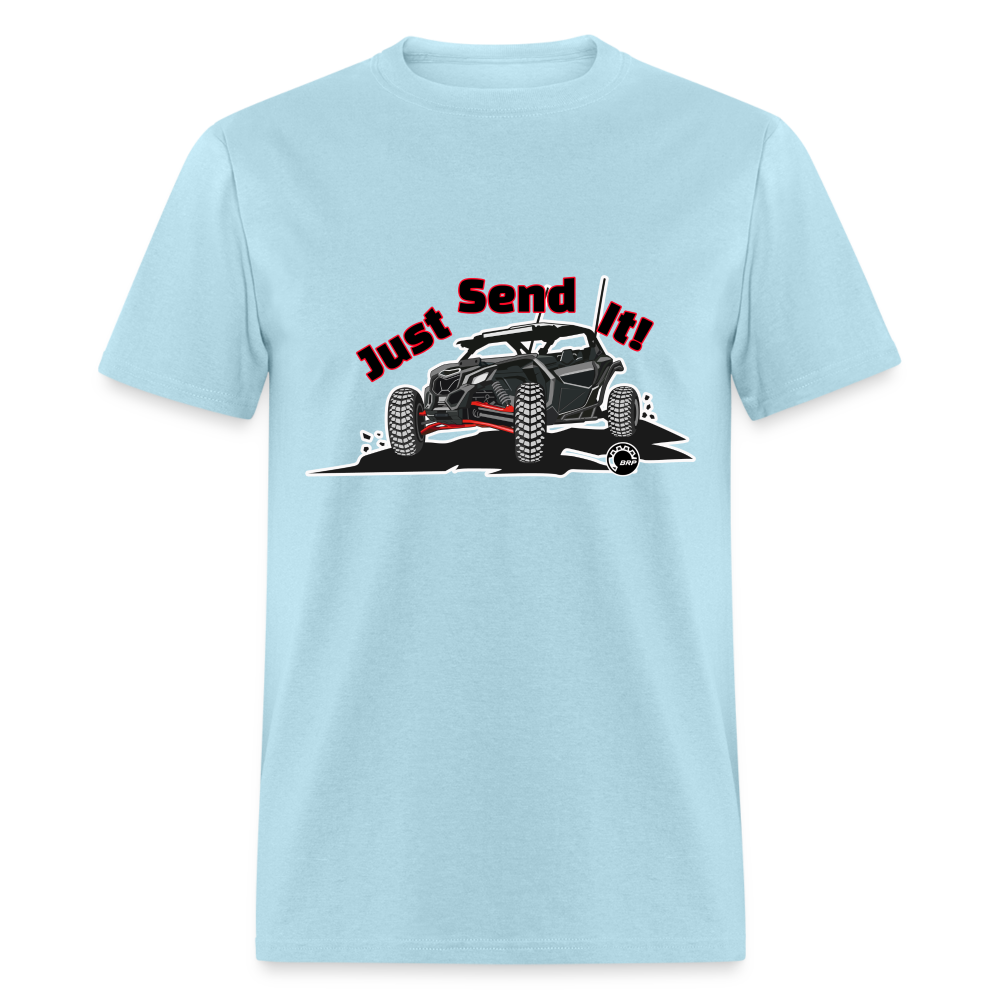 Just Send It SxS Custom Graphic Tee; RZR, Talon, KRX, Can-am, - powder blue