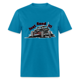 Just Send It SxS Custom Graphic Tee; RZR, Talon, KRX, Can-am, - turquoise