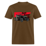 Just Send It SxS Custom Graphic Tee; RZR, Talon, KRX, Can-am, - brown