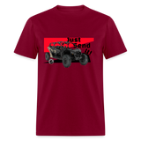 Just Send It SxS Custom Graphic Tee; RZR, Talon, KRX, Can-am, - burgundy