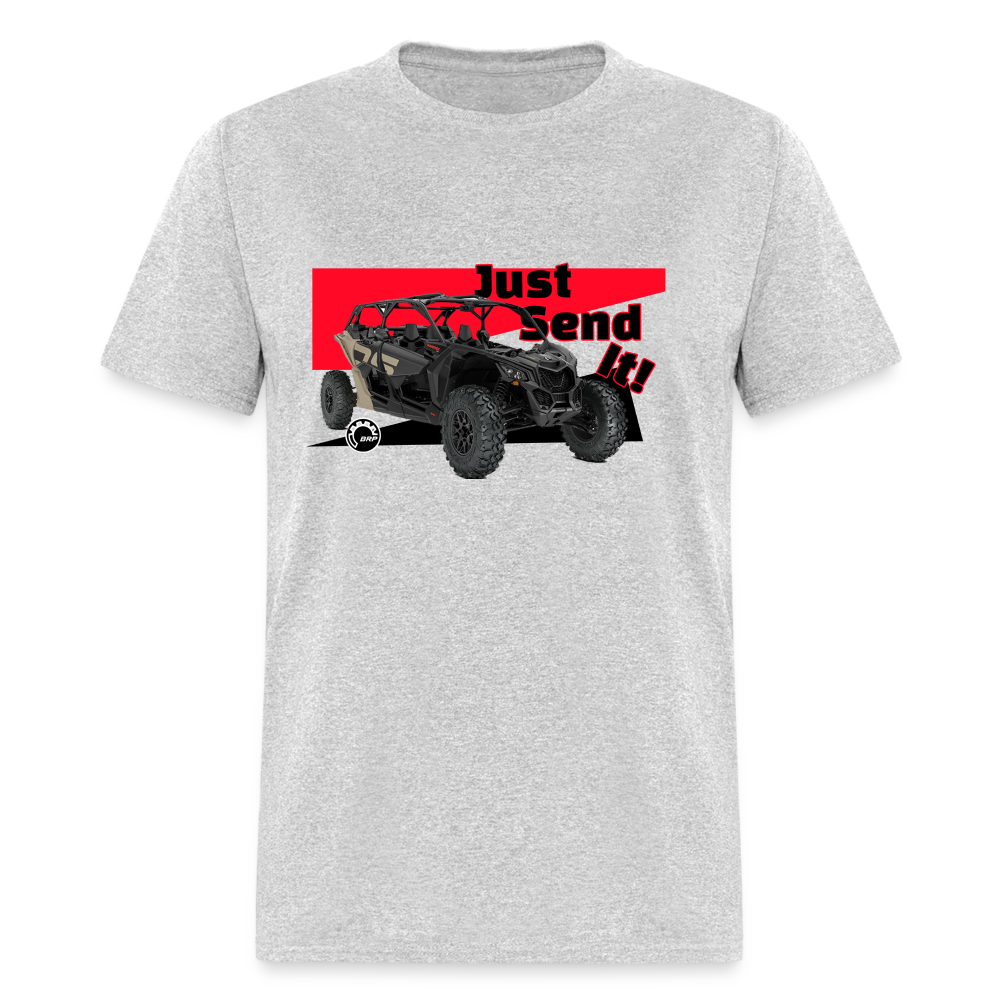 Just Send It SxS Custom Graphic Tee; RZR, Talon, KRX, Can-am, - heather gray